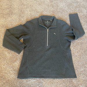 Tommy Bahama Aruba Half-Zip Pullover in Charcoal Gray, Size XL w/Pockets in EUC